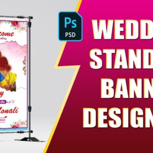 wedding standing banner design