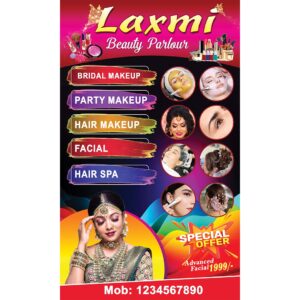 Beauty Parlour standing Banner PSD