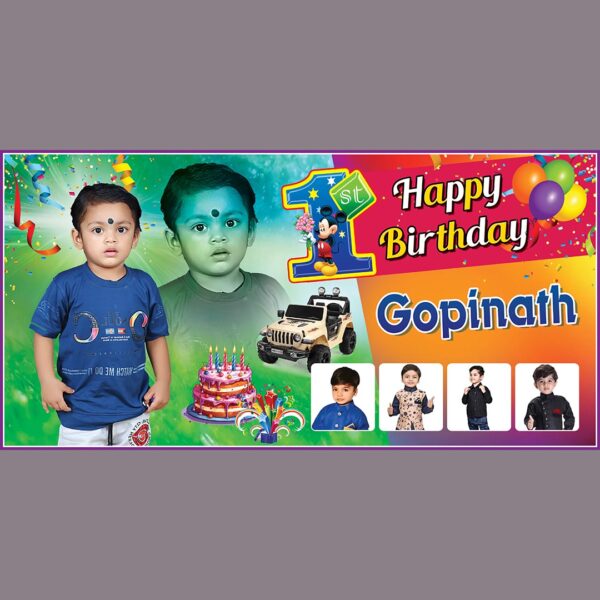 Happy Birthday Banner PSD