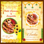 Haldi ceremoney Standing Banner PSD