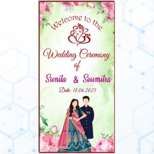 wedding standee banner psd