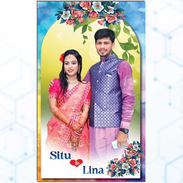 wedding standee banner psd