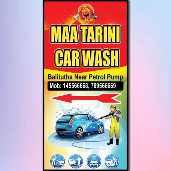 Car Wash standee Banner PSD