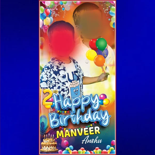 birthday stande banner psd