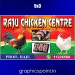 chiken shop banner psd 5x3