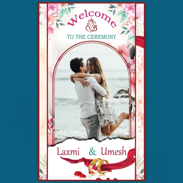 ring ceremony standee banner psd