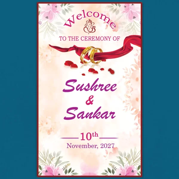 ring ceremony standee banner psd