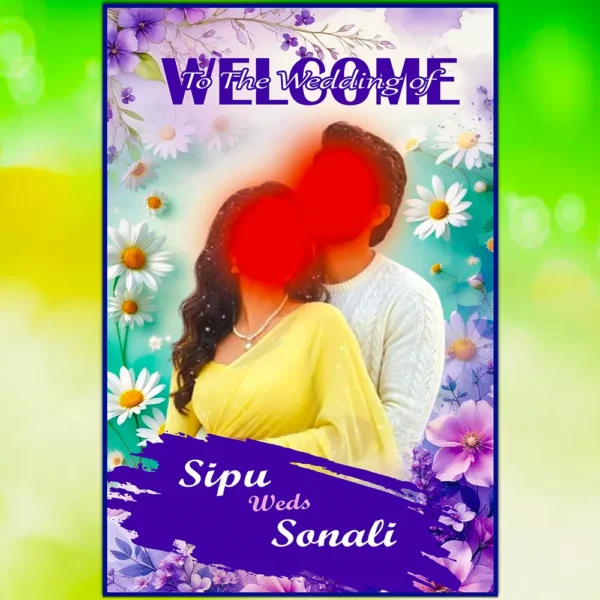 Wedding Standee Banner PSD