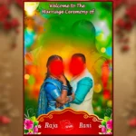 wedding standee banner psd