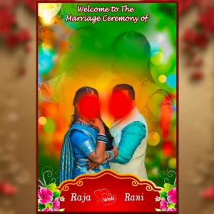 wedding standee banner psd