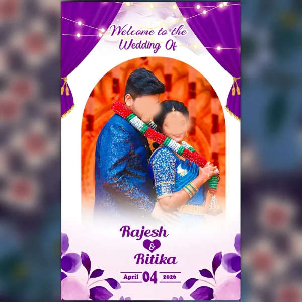 Wedding Standee Banner PSD