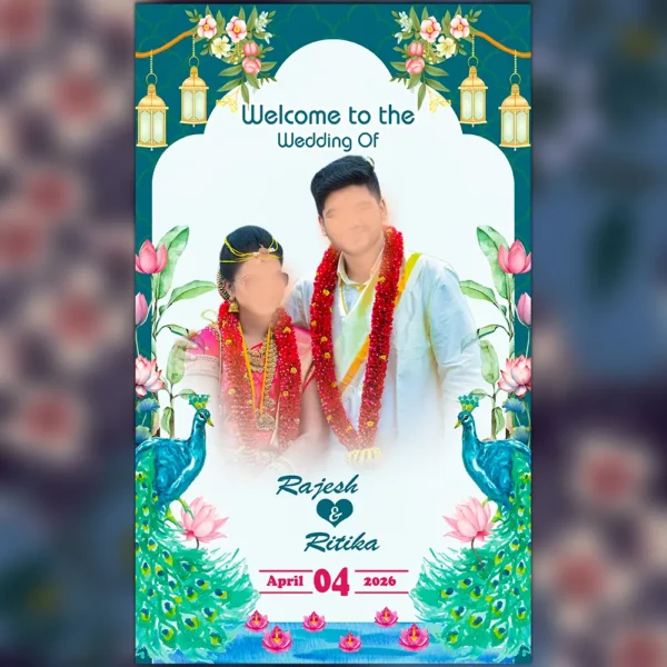 Wedding Standee Banner PSD