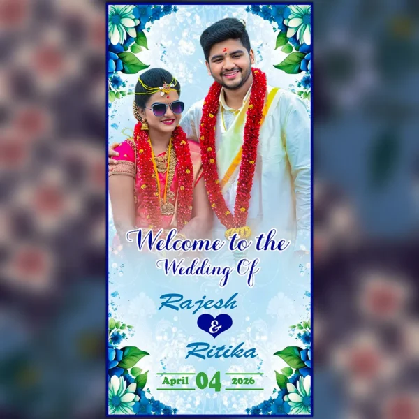 Wedding Standee Banner PSD