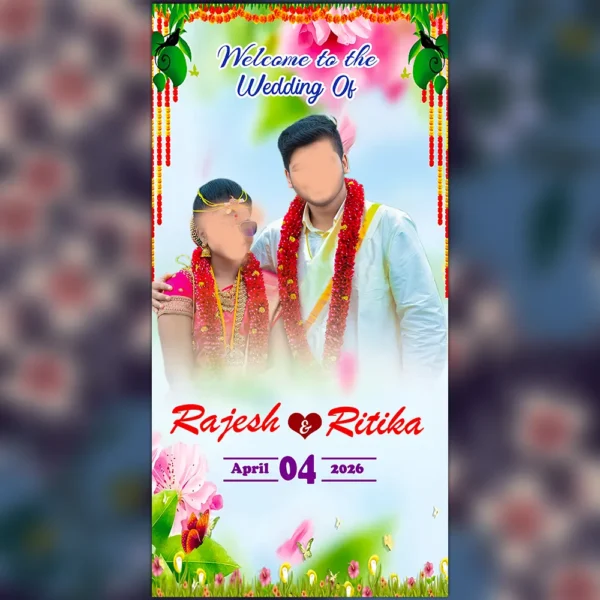 Wedding Standee Banner PSD