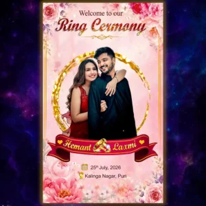 ring ceremony banner psd